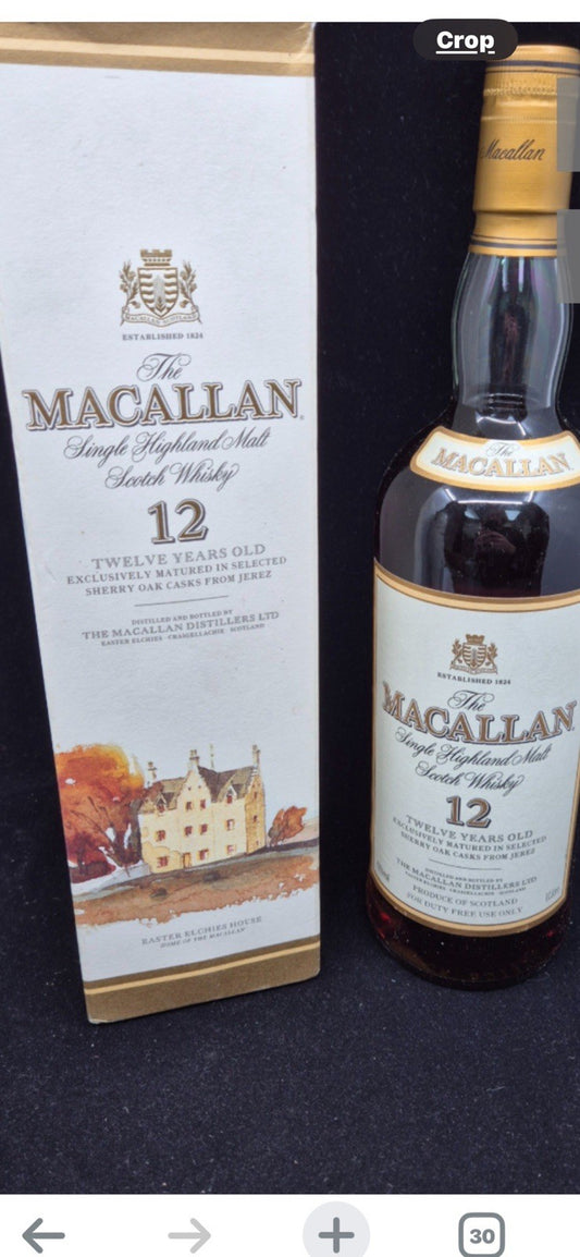 The Macallan 12 year  Single Highland Malt 700ml (estimate 1990)