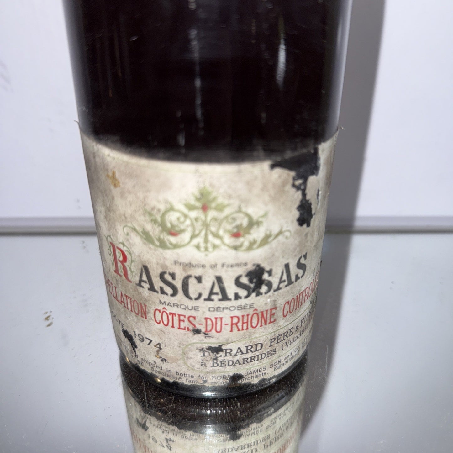 1974 RASCASSAS Côtes-du-Rhône wine from Bérard Père & Fils