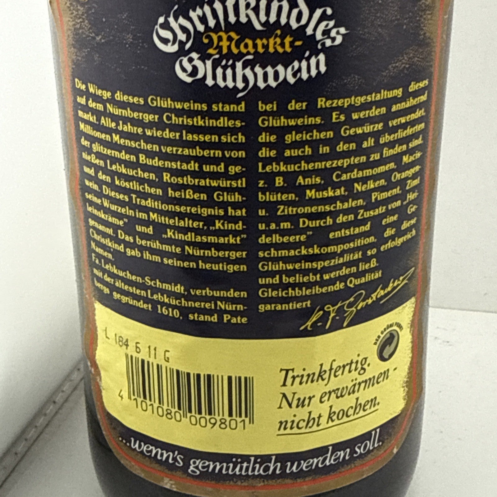 Gerstacker Christkindles Markt-Glühwein Late 90s