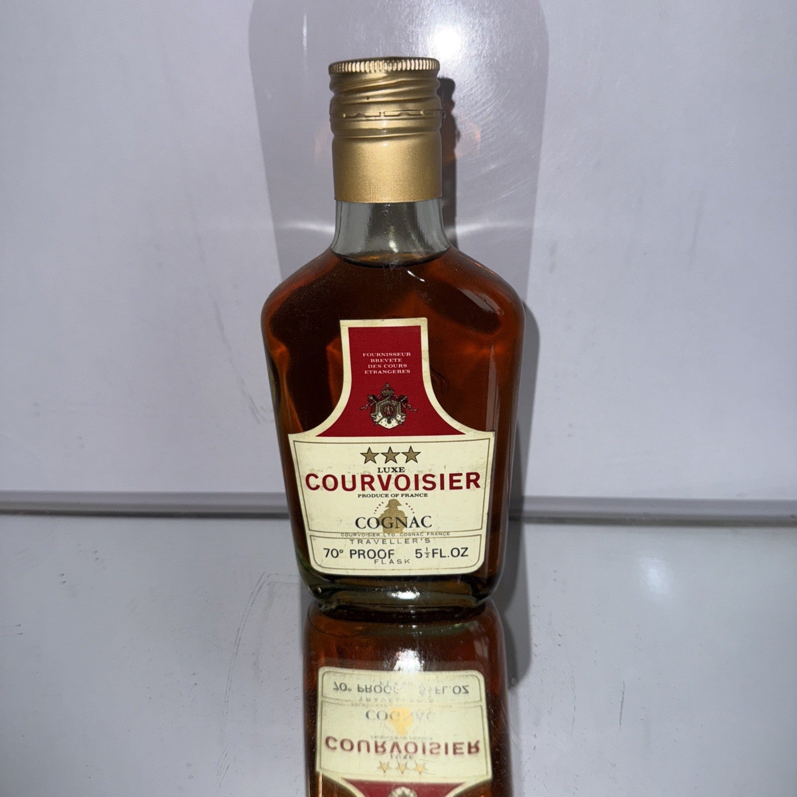 Courvoisier 3star Lux Cognac 1960s 5 1/2 Fl Oz 70% proof