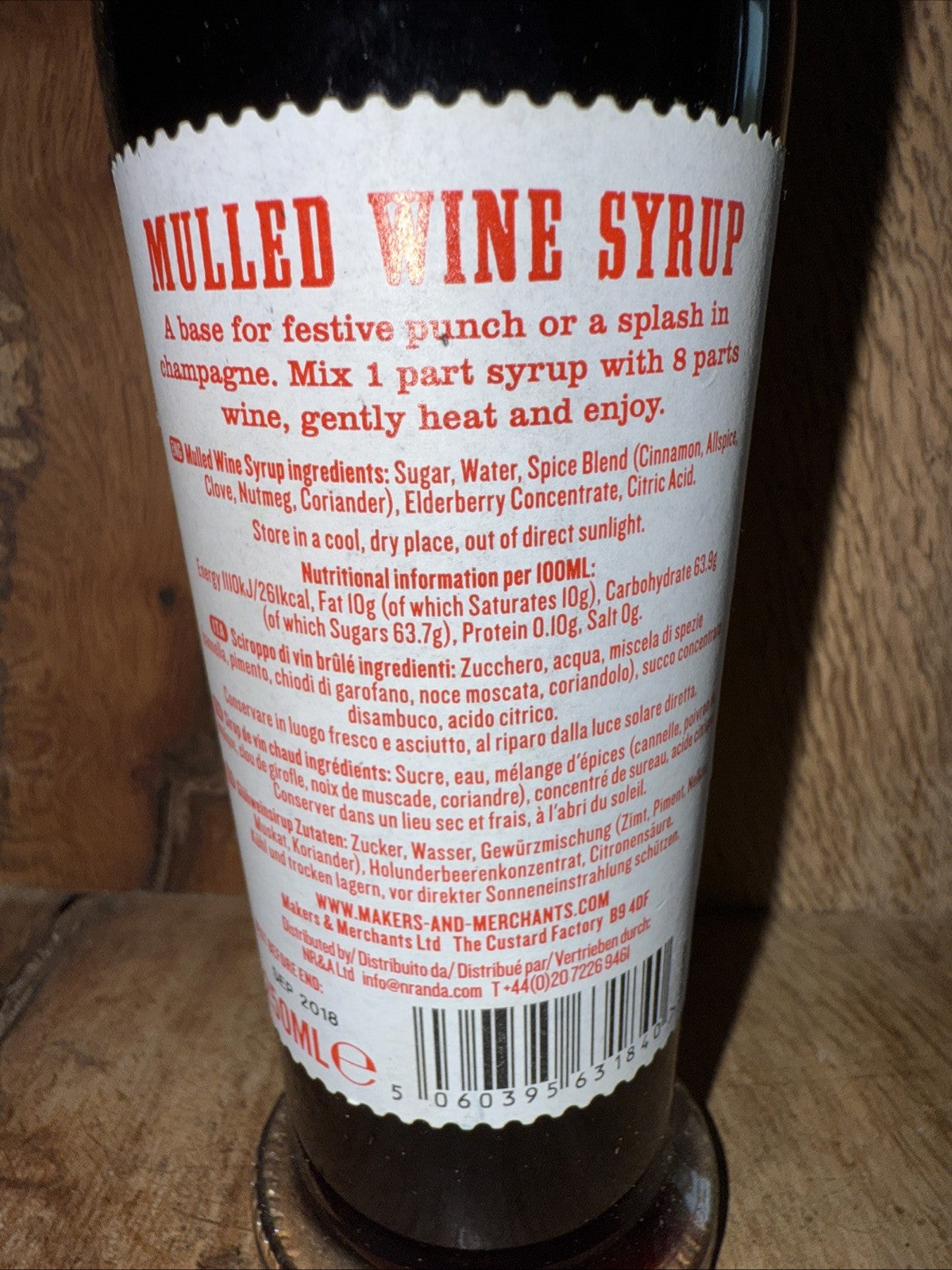 Makers Merchants Mulled Wine Syrup