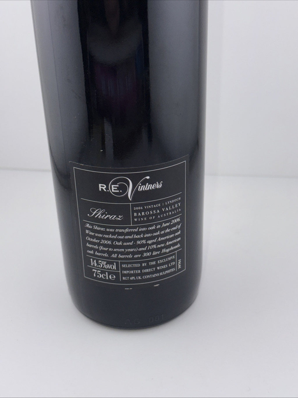 R.E. Vintners Wine: Shiraz (Oak Aged) 2006 Barossa Valley