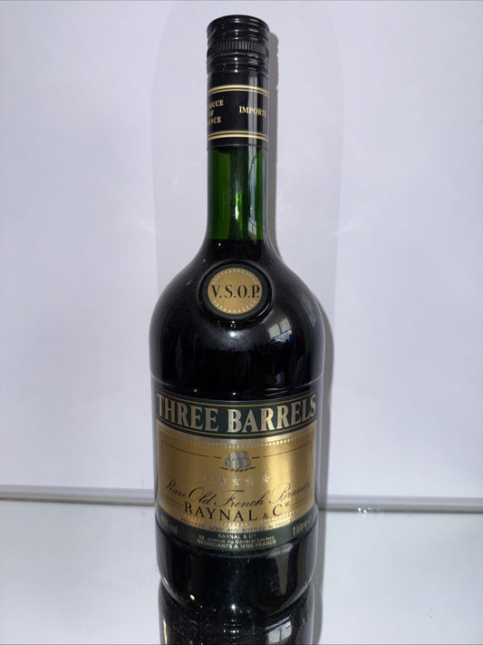 Three Barrels 5 star cognac VSOP 100cl Abv 38%