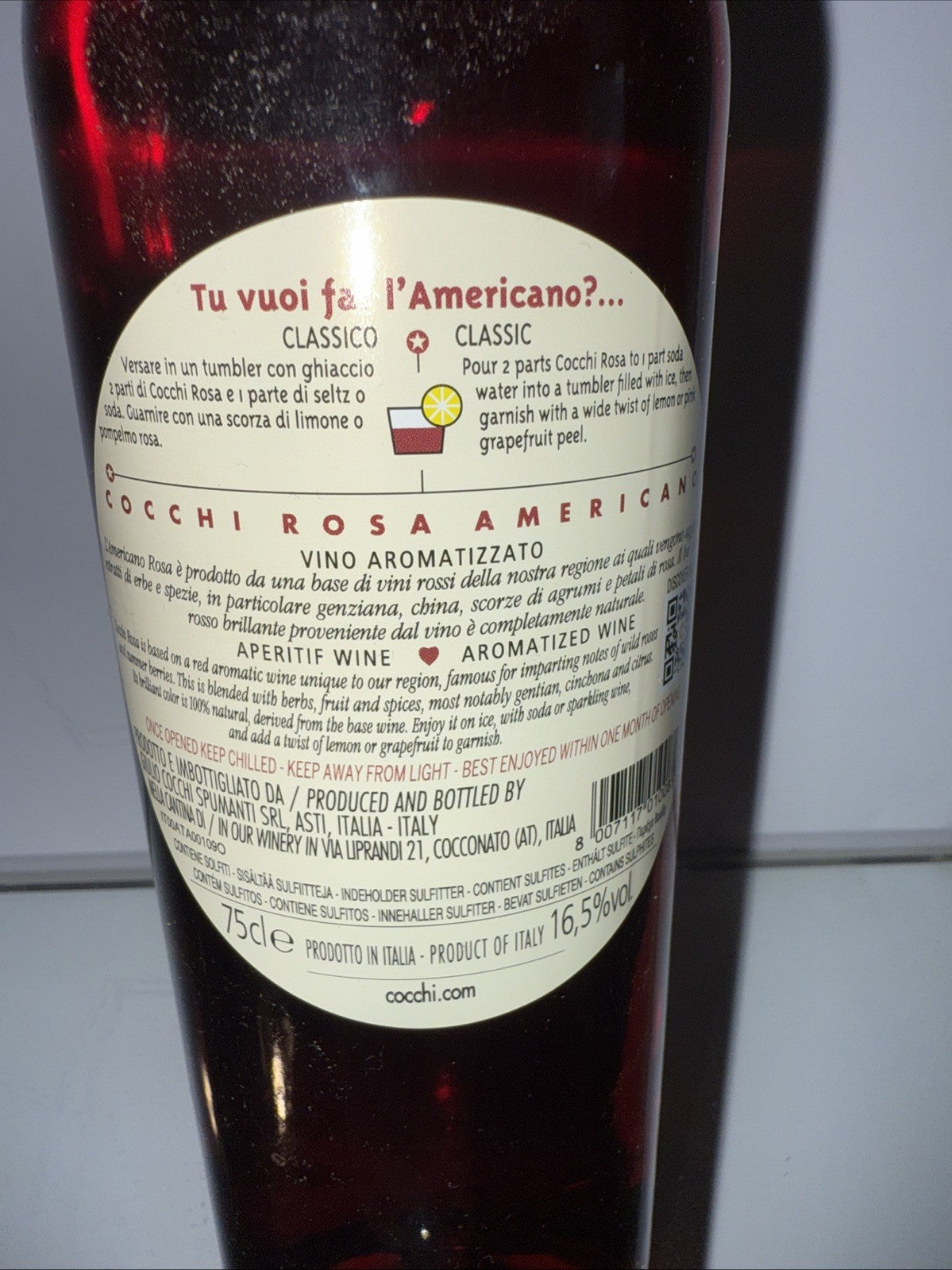Cocchi Americano Rosa Aperitif Wine
