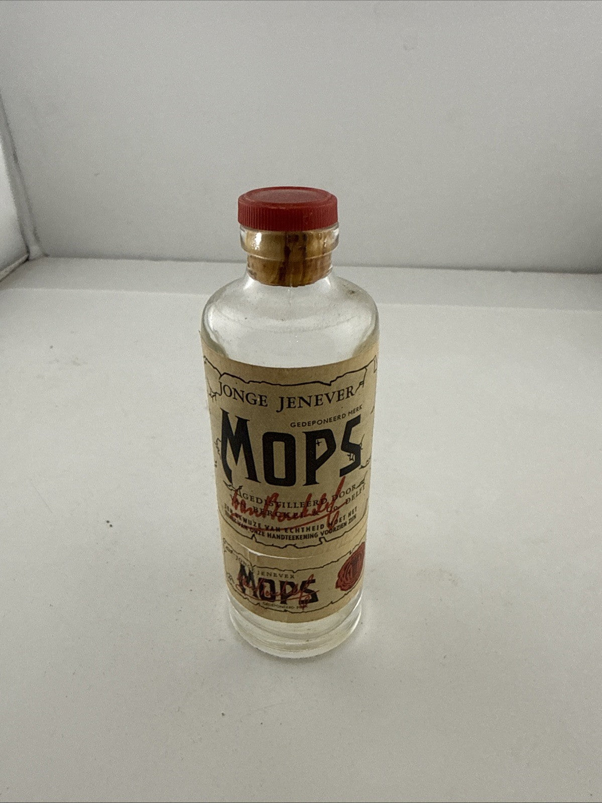 Vintage Mops Jonge Jenever Miniature Van Berckel Delft Holland
