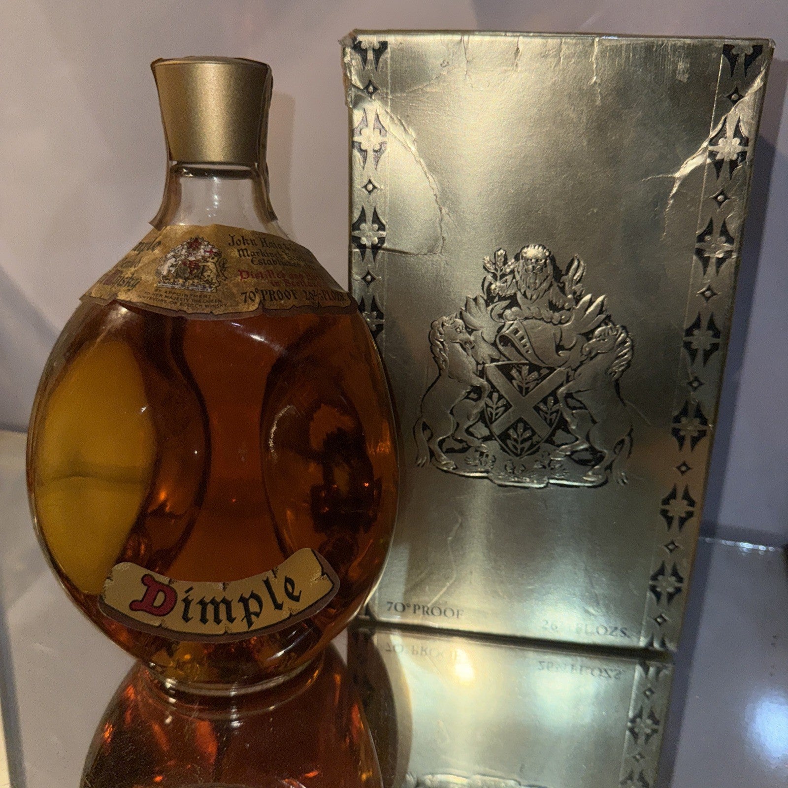 Haig's dimple 26 2/3 Floz 70proof  Bottle from 1960s70s