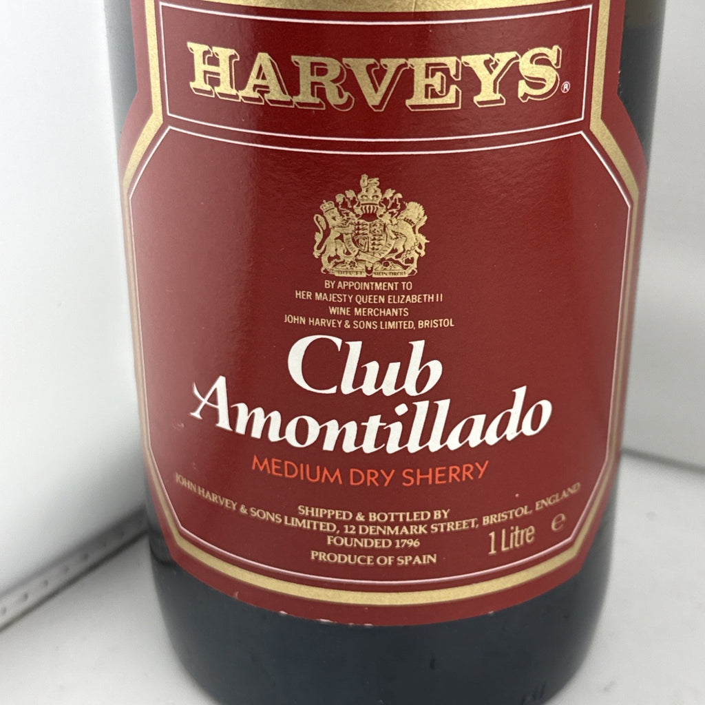 Harveys Club Amontillado Medium Dry Sherry 1990s 1l