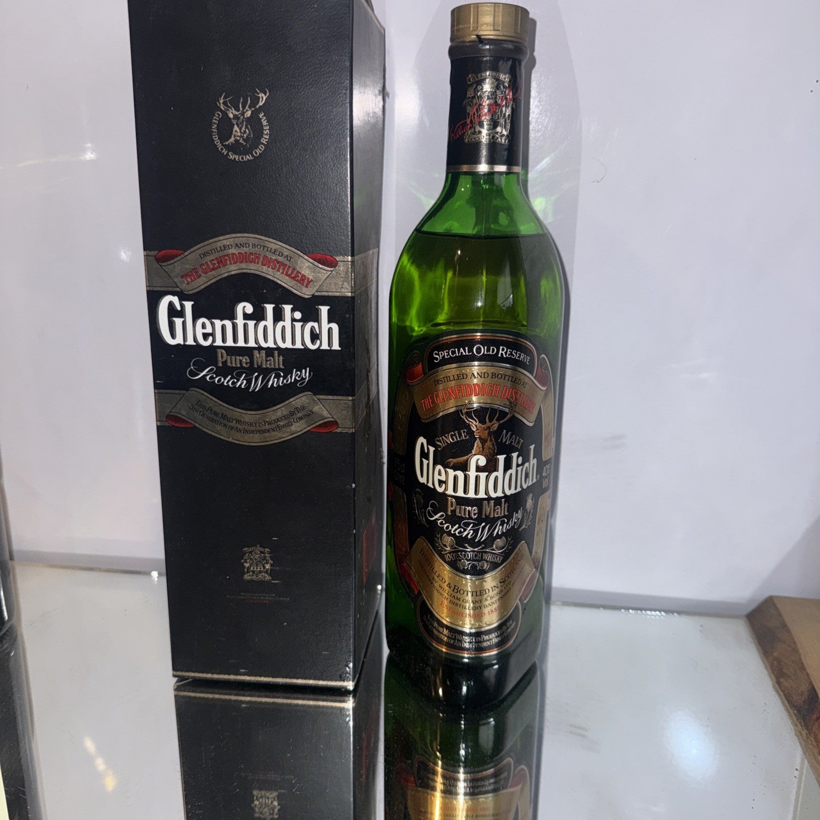 Glenfiddich Pure Malt Special Old Reserve Bottled 1980s/90s Boxed