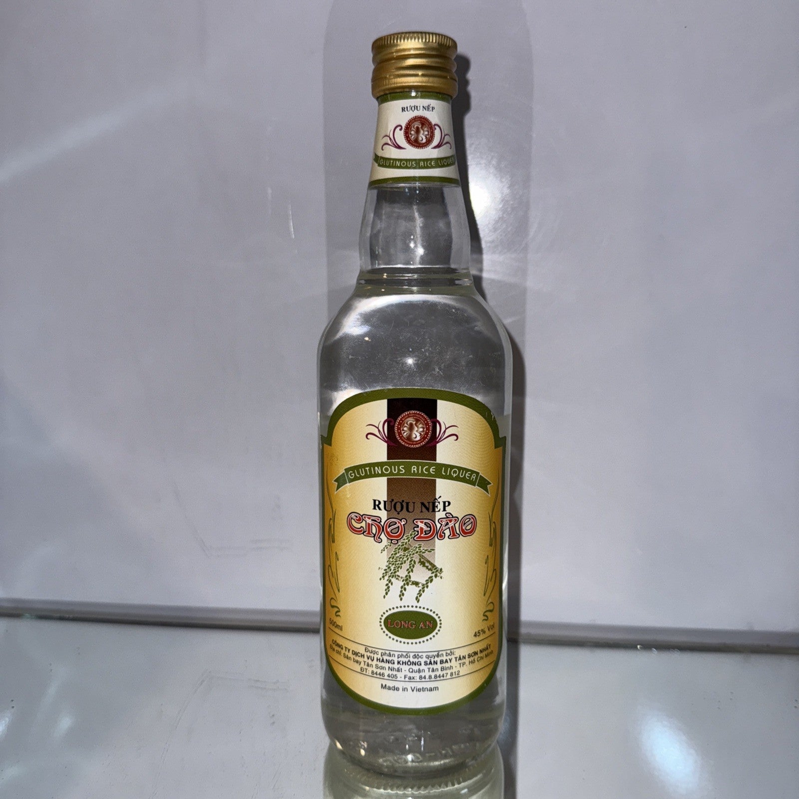 Rượu Nếp Cẩm Đảo (Glutinous Rice Liqueur) from Long An, Vietnam 45%