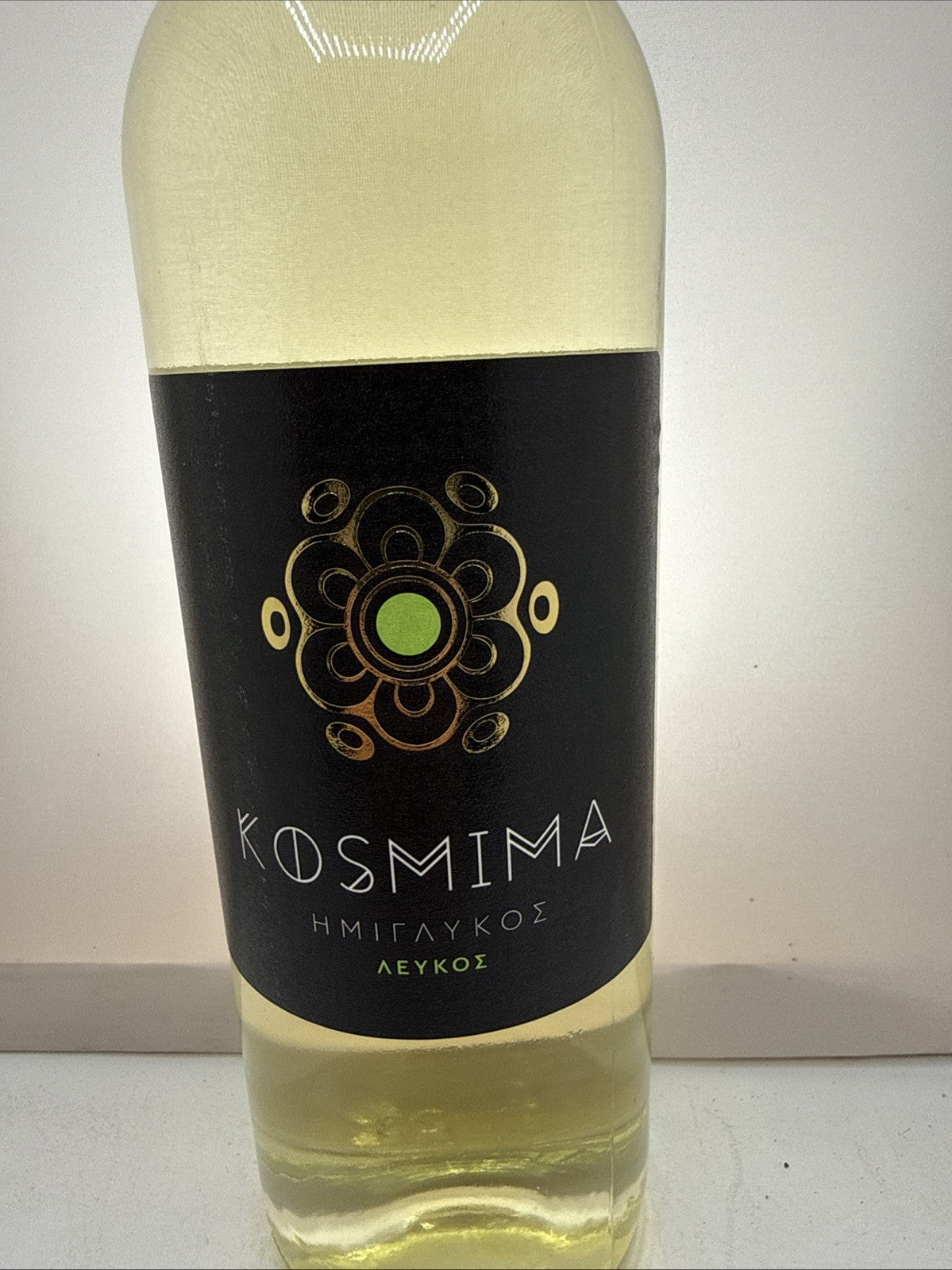 Kosmima Semi‑Sweet White Wine. Cyprus. 75cl 11.5%. Soft fruity, lightly sweet.