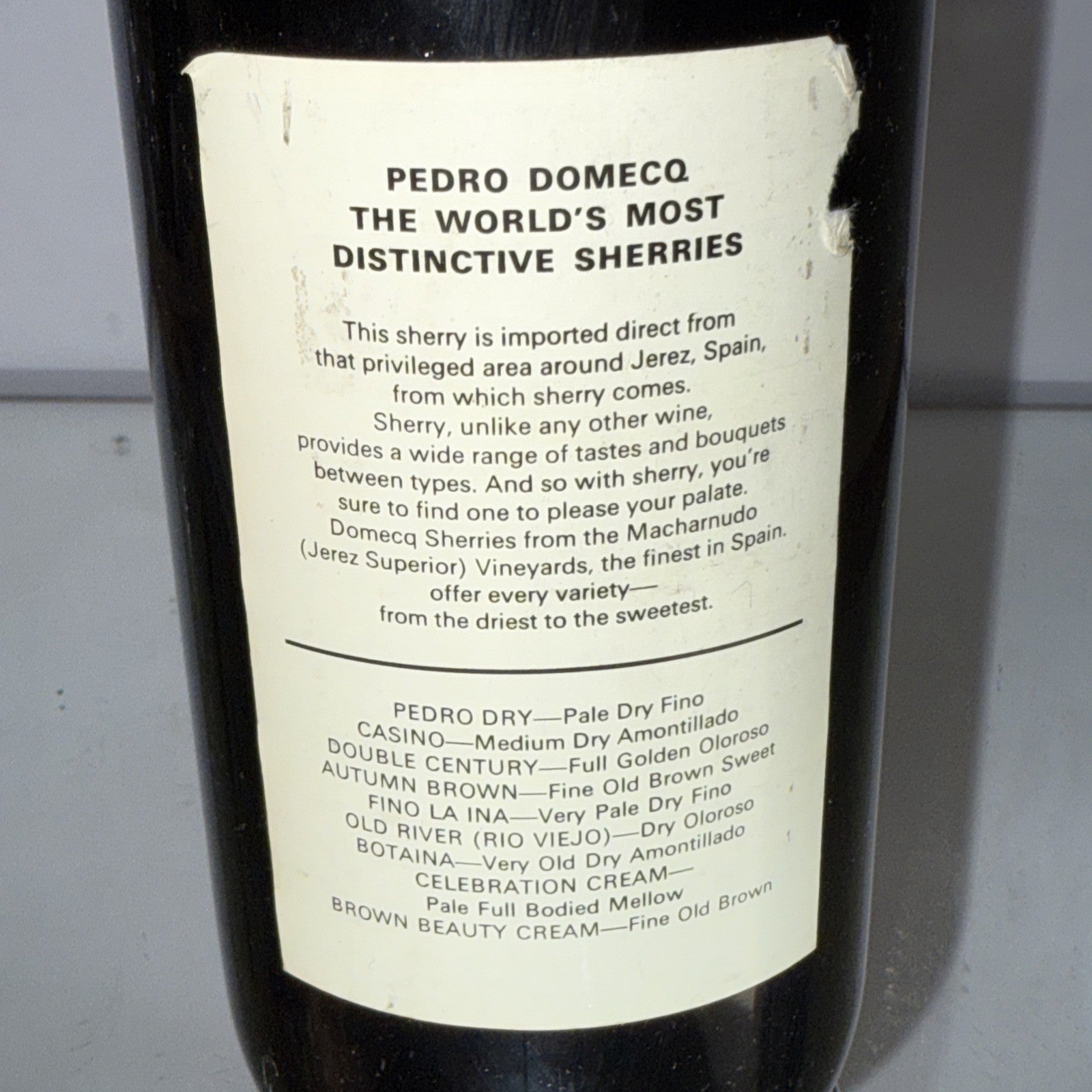 Pedro Domecq Celebration Cream Sherry Dated  60s Vintage