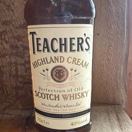 Teachers Highland cream bottled 1980s
