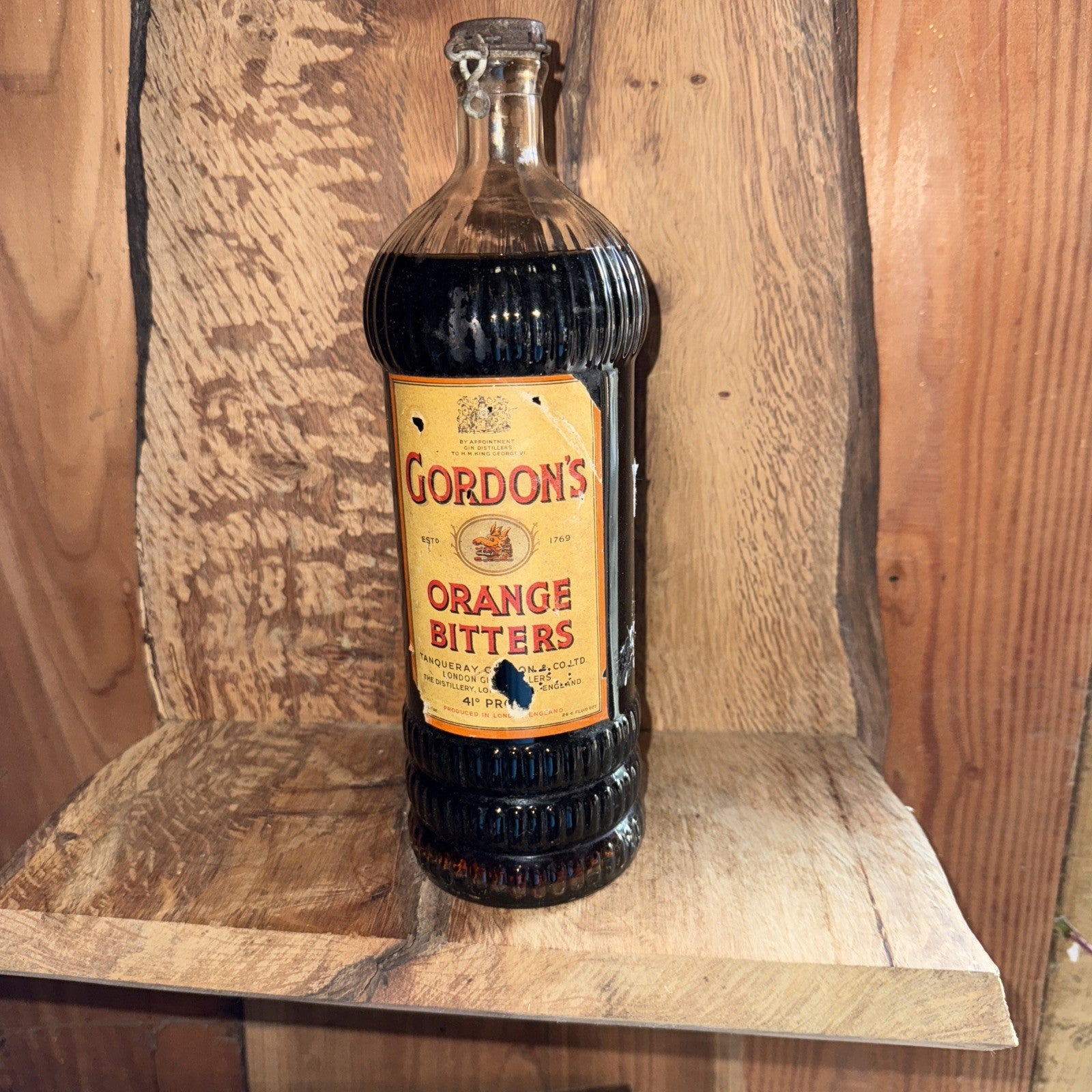 Gordon's Orange Bitters (1970's bottling) 26 2/3 Fl Oz 41 % proof