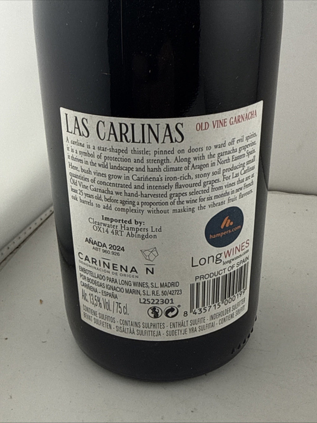 Las Carlinas Old Vine Garnacha Cariñena Spain Red Wine 750ml