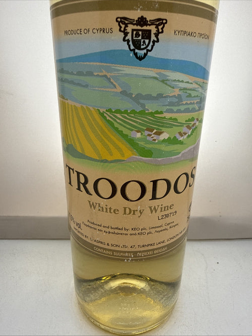 KEO Troodos White Dry Wine. Cyprus. 75cl 11.5%. Crisp dry Xynisteri.