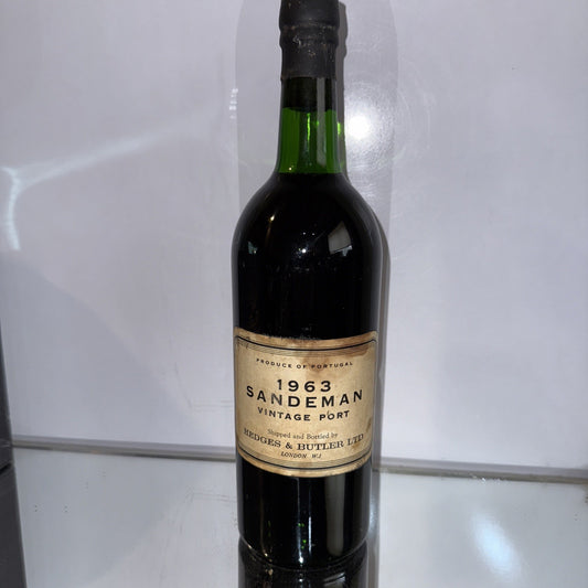 Sandemans 1963 vintage port Shipped By Hedges And Butler