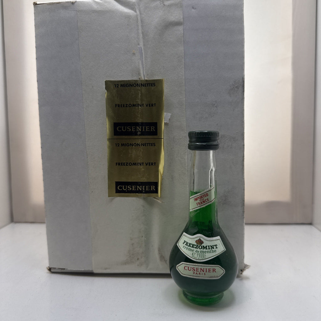 Vintage 1970s Cusenier Freezomint Crème de Menthe 12 Miniatures Boxfull unopened