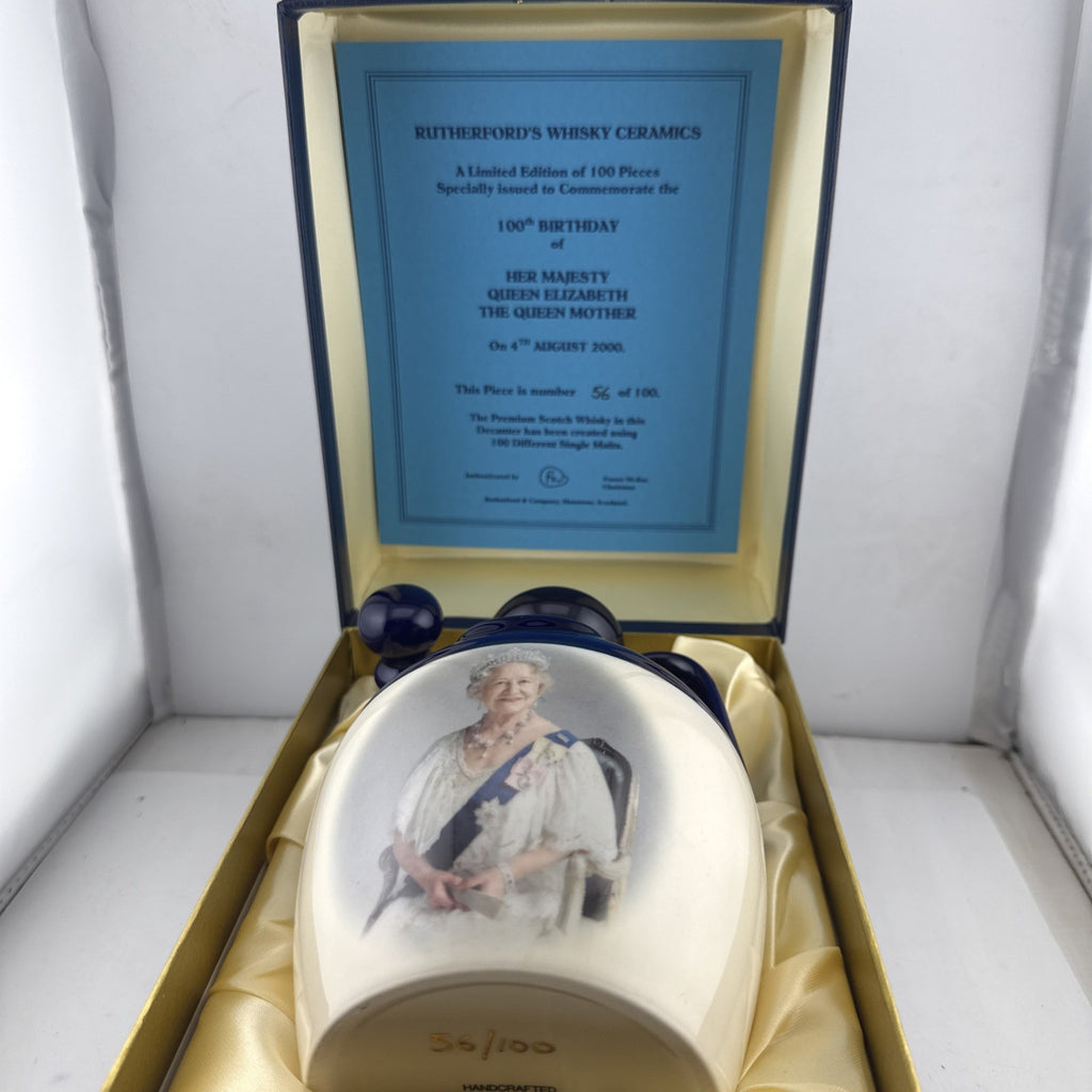 Rutherford’s Queen Mother 100 Malts Whisky Decanter No 56 Of Only 100 Boxed 70cl