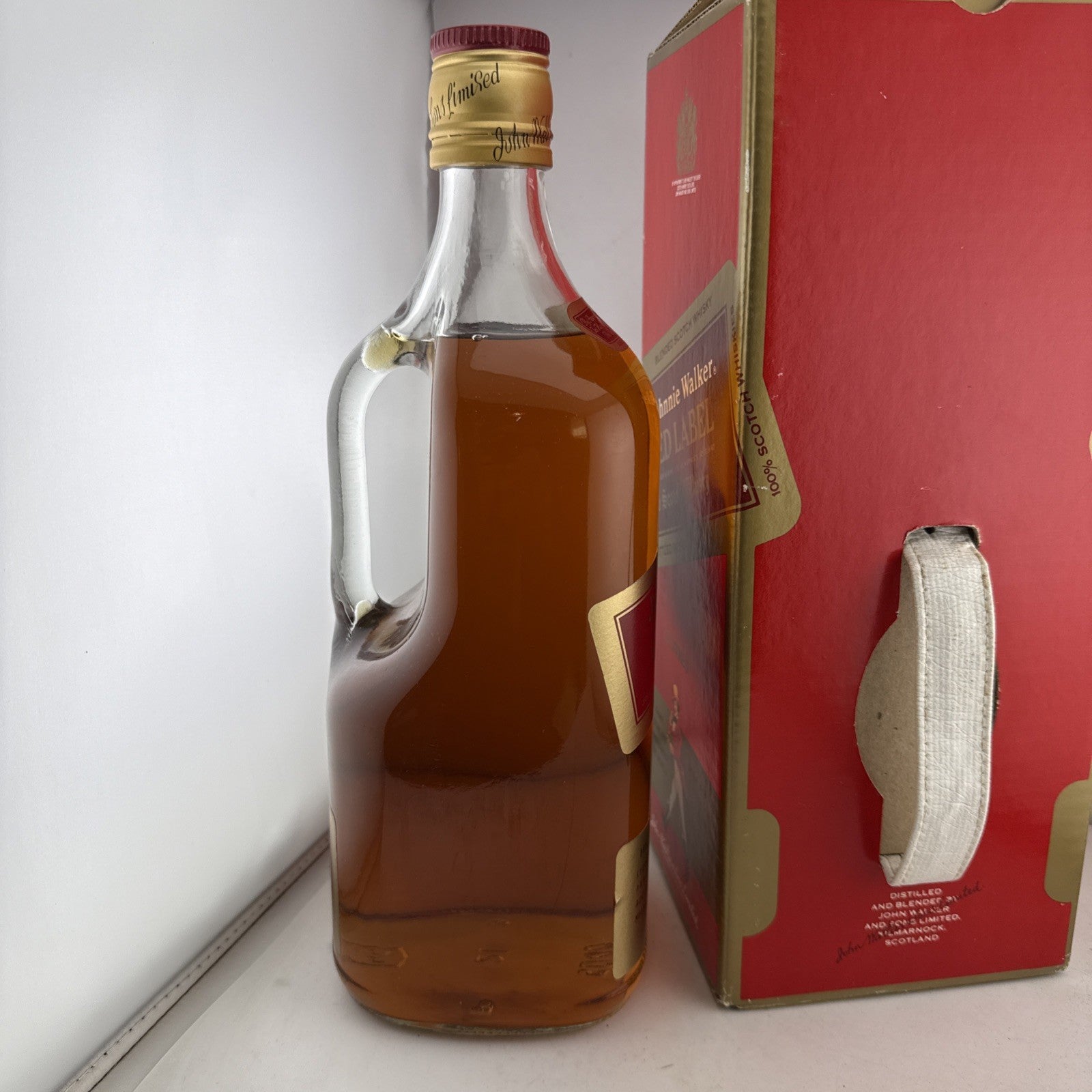 Vintage Johnnie Walker Red Label 2L 43% Scotch Whisky Boxed 1970s
