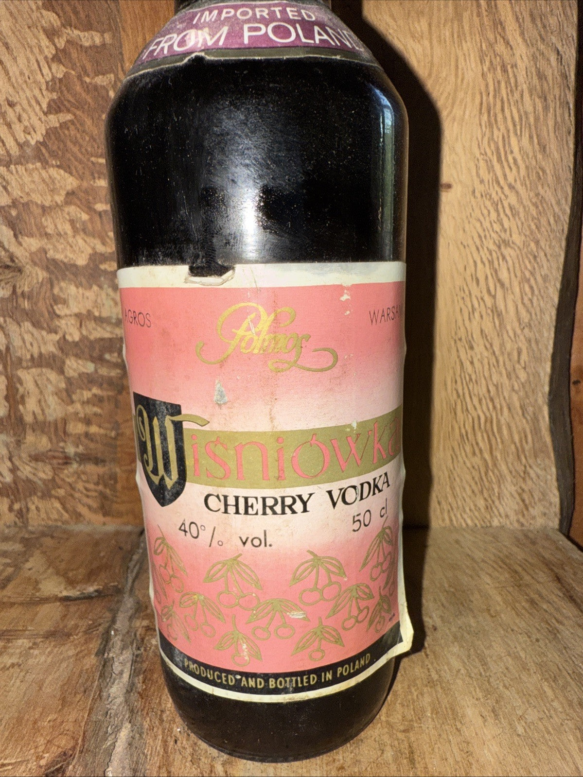 Old Wisniowka Cherry Vodka Imported from Poland 50 cl bottled 1980s