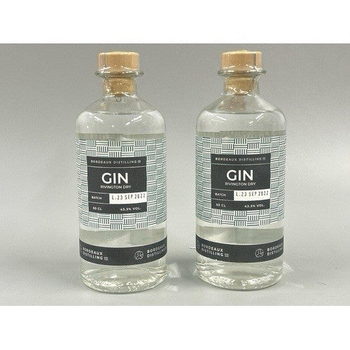 Bordelaise Rivington Dry Gin — 50cl. Batch 23/09/2022. Craft Gin. Sealed One Bot
