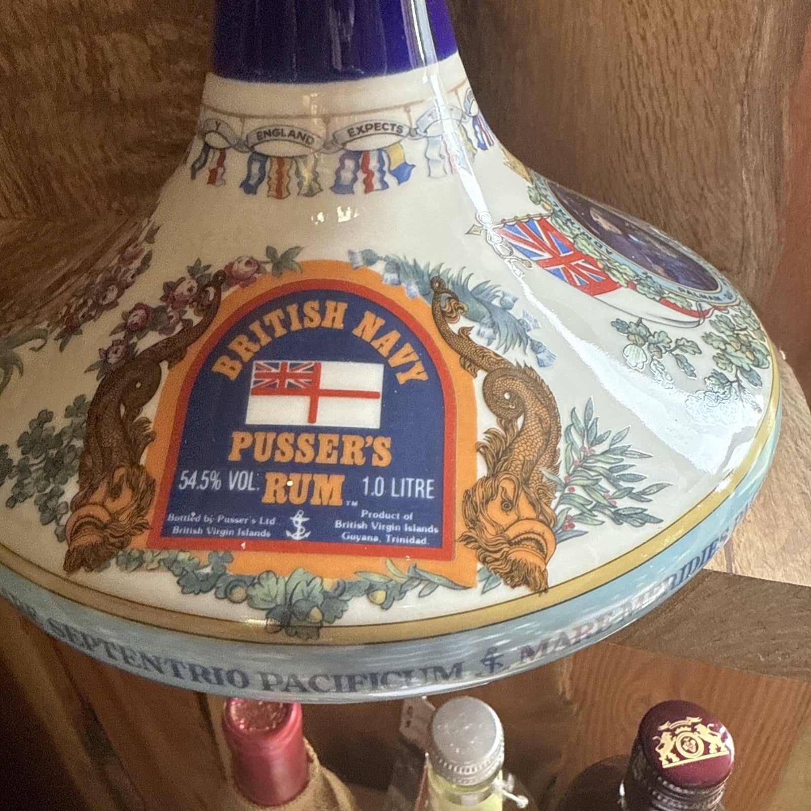 Pussers 54.5 % ABV Navy Rum In 1L Ceramic Decanter