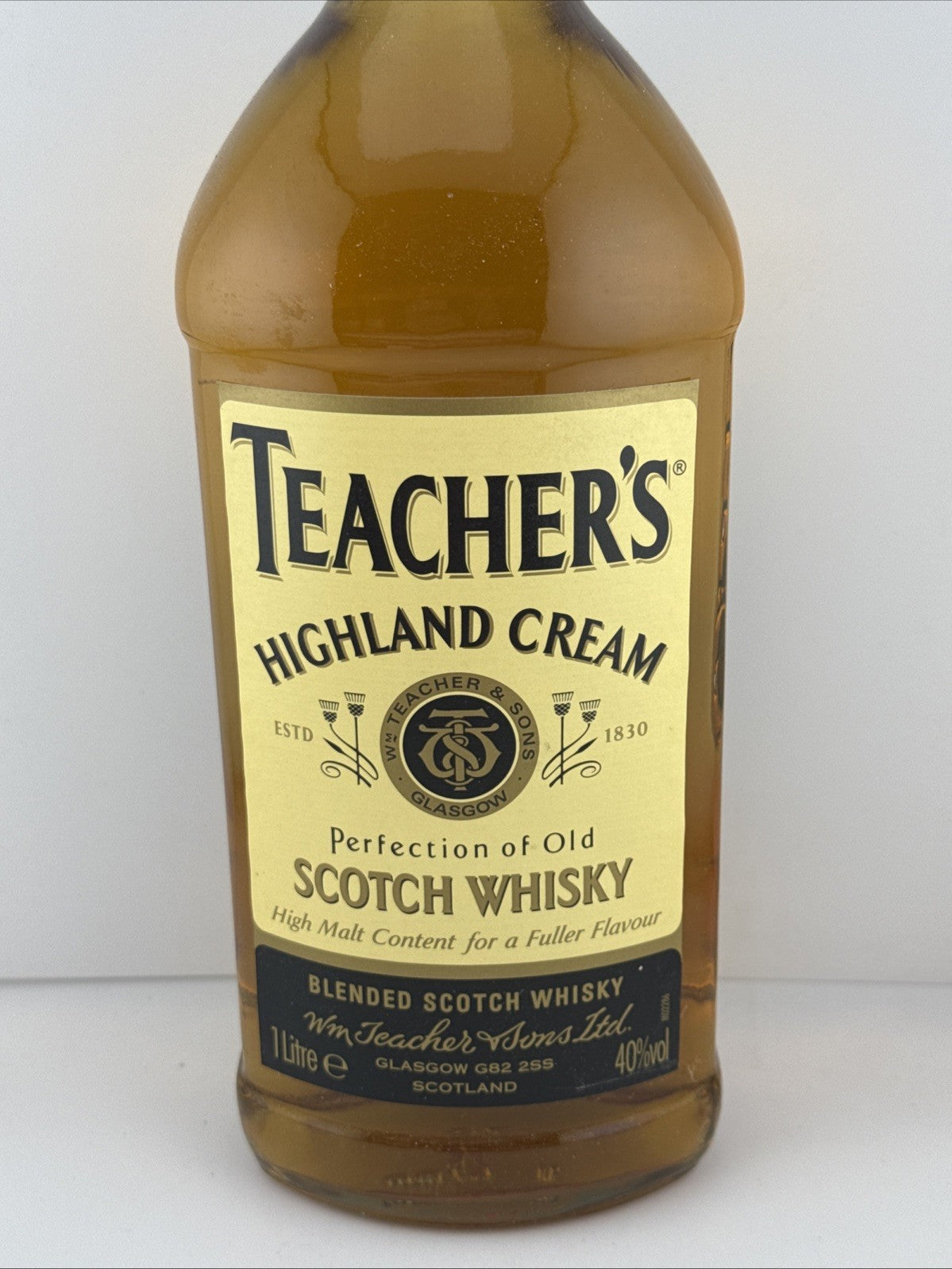 Teachers Highland Cream Whisky 1L Early 2000s Bottled