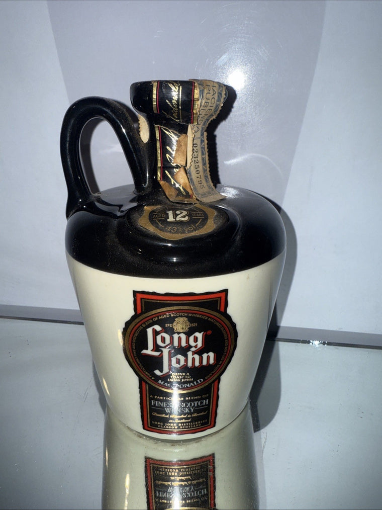 Long John 12 Year Old Blended Scotch Whisky (43% ABV) 1970s Promotional Decanter