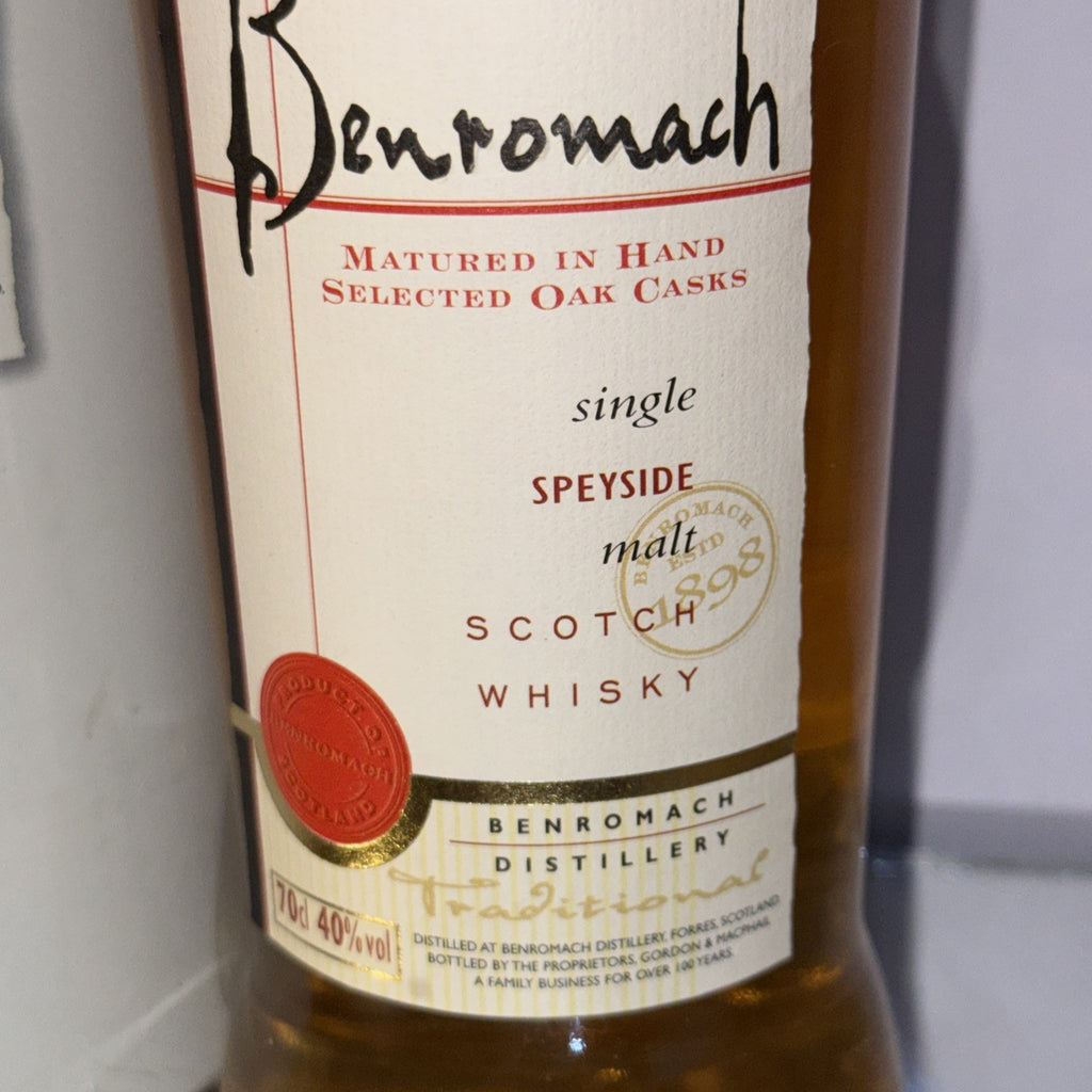 Benromach Traditional 70cl, 40%, with Tin Box 1998-2003 Bottle