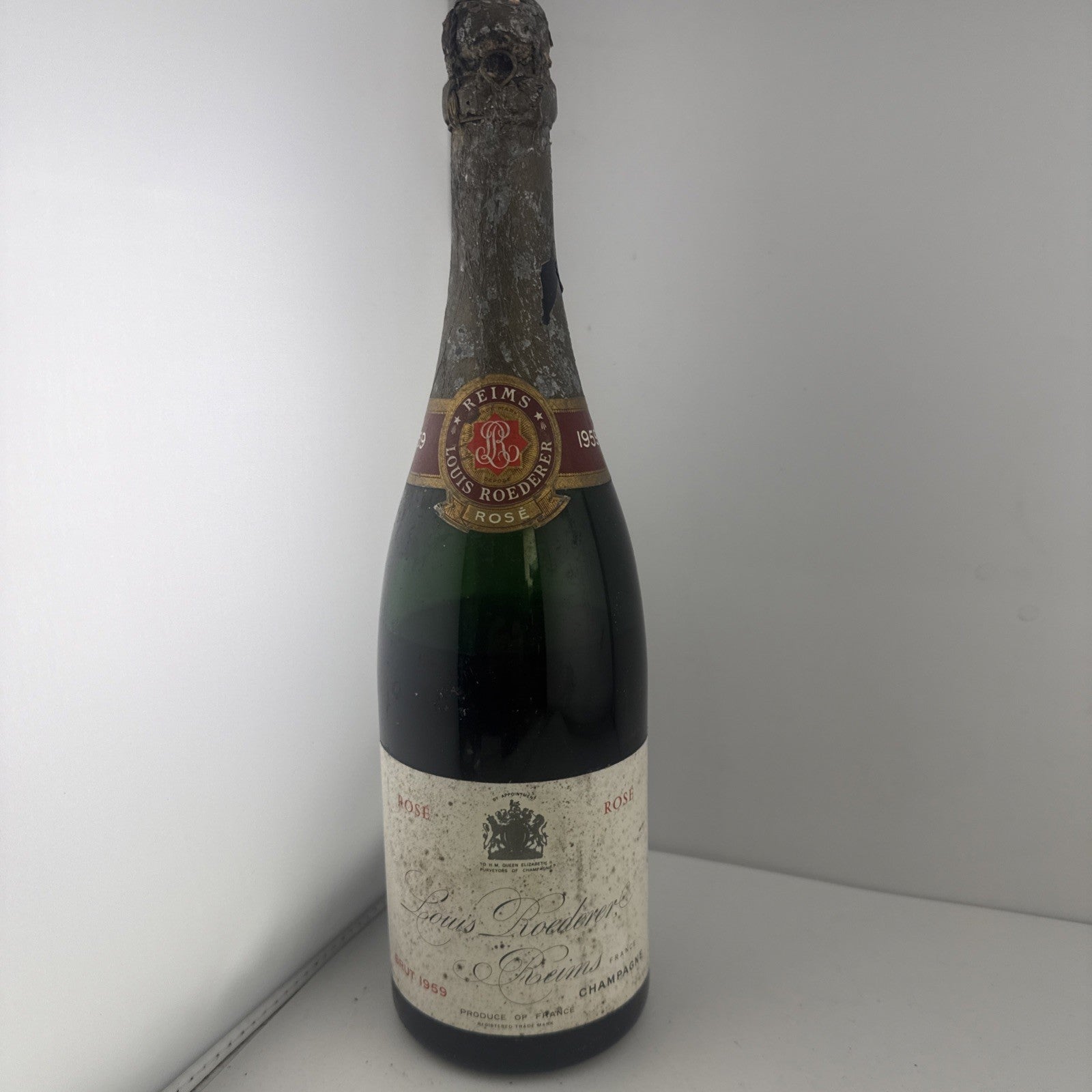 1959 Louis Roederer Rosé Brut Vintage Champagne Bottle