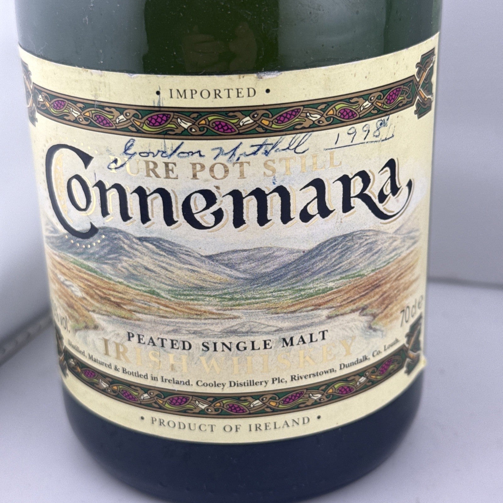 Connemara Peated Single Malt Irish Whiskey Early Cooley Bottling 70cl 1980s