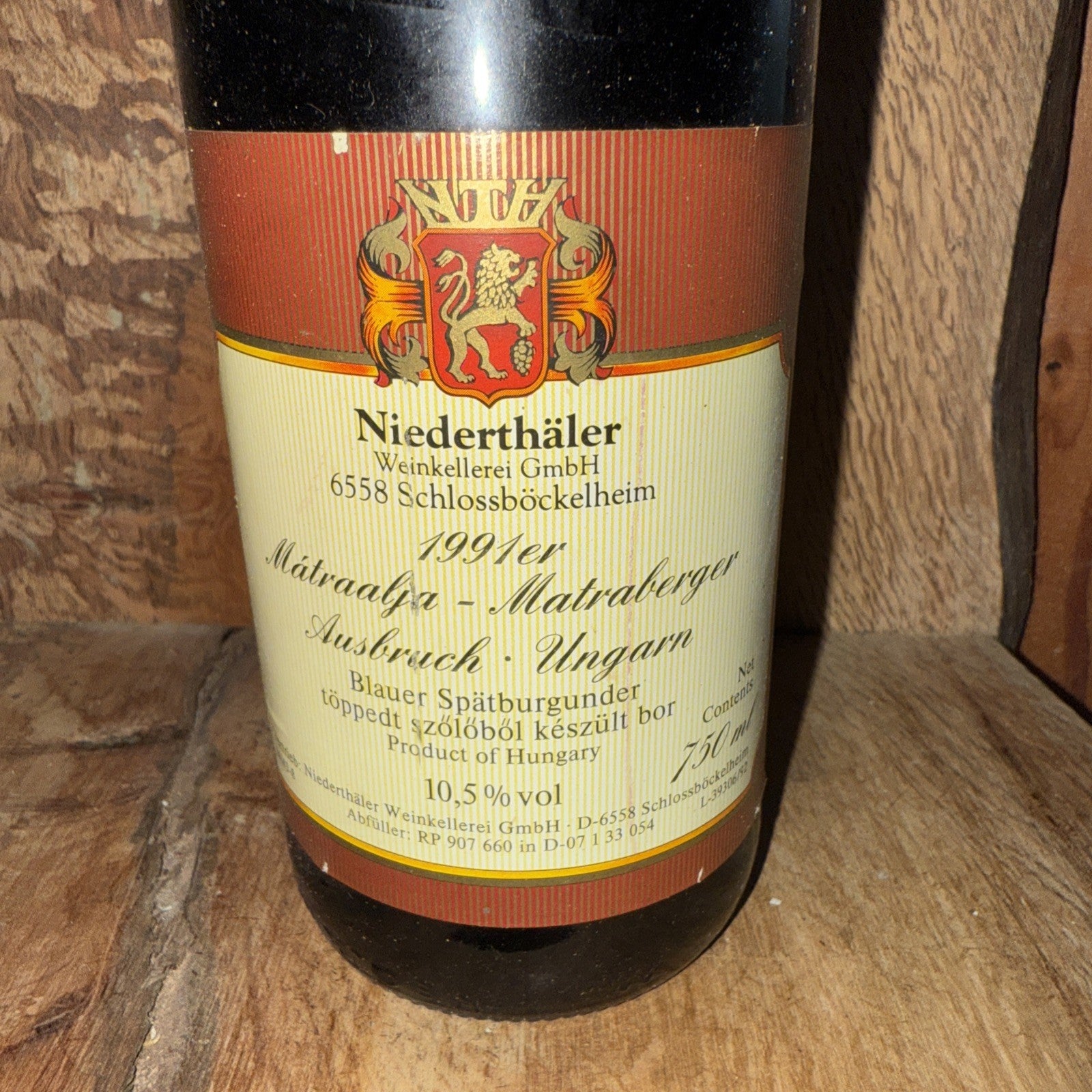 Niederthaler Muscat Sweet desert wine 1991  GERMANY Vintage