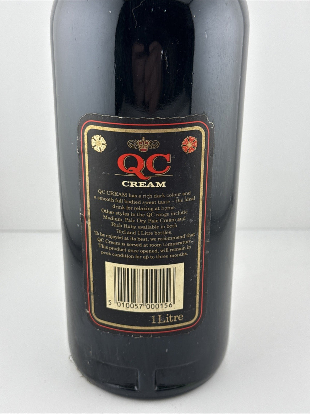 Vintage QC Cream British Sherry 1 Litre 15% – Large Format – c. 1980s