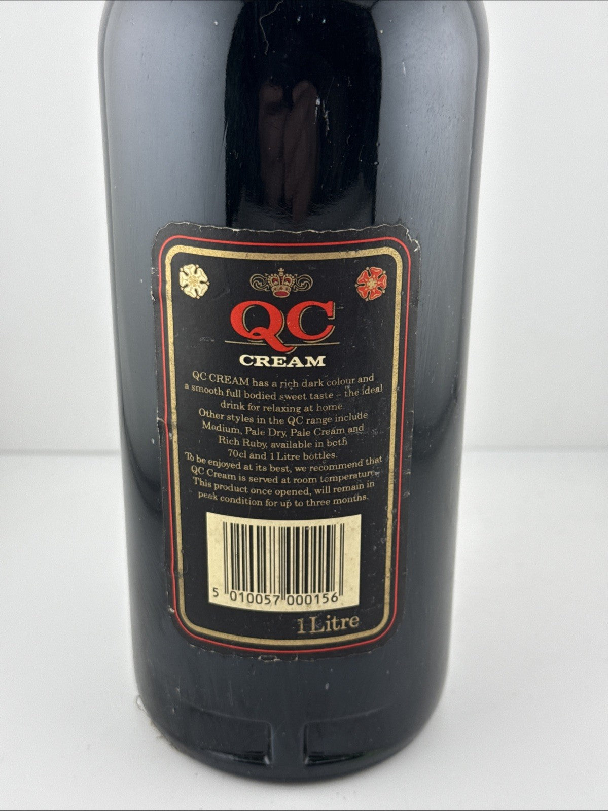 Vintage QC Cream British Sherry 1 Litre 15% – Large Format – c. 1980s