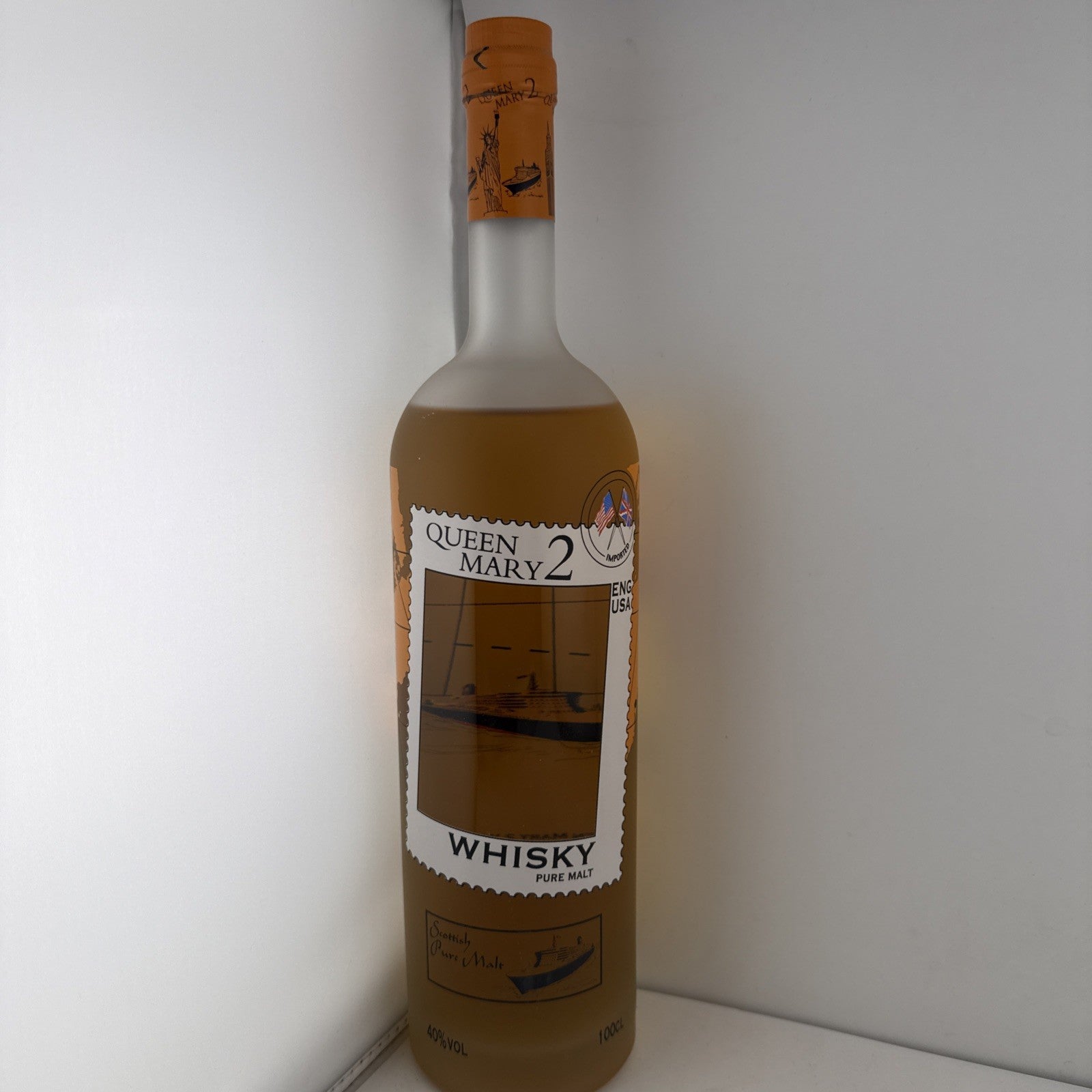 Queen Mary 2 Pure Malt Scotch Whisky 1L Cunard Ocean Liner Bottle
