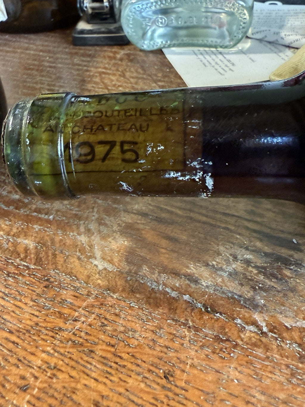 Château Patache d’Aux Medoc 1975 No Label  Cork In Good Order Cellar Stored 40yr