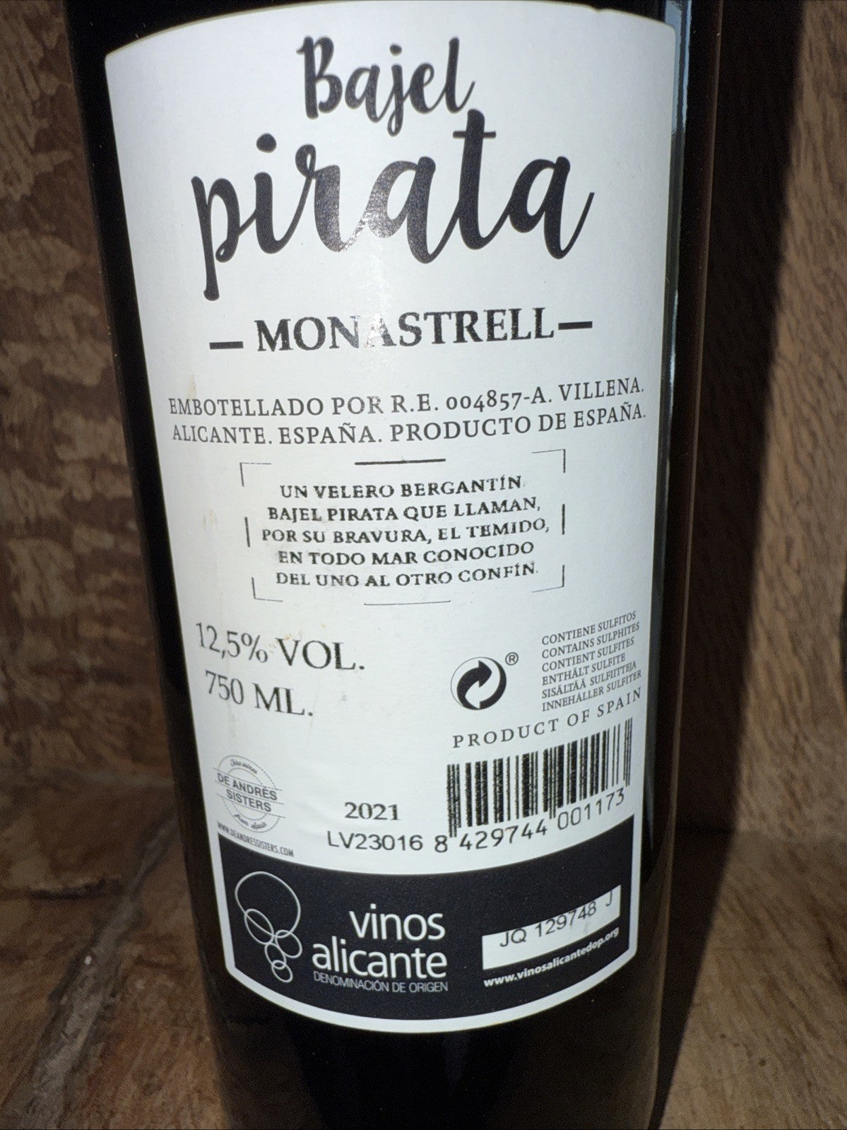 Bajel Pirata Monastrell 2021