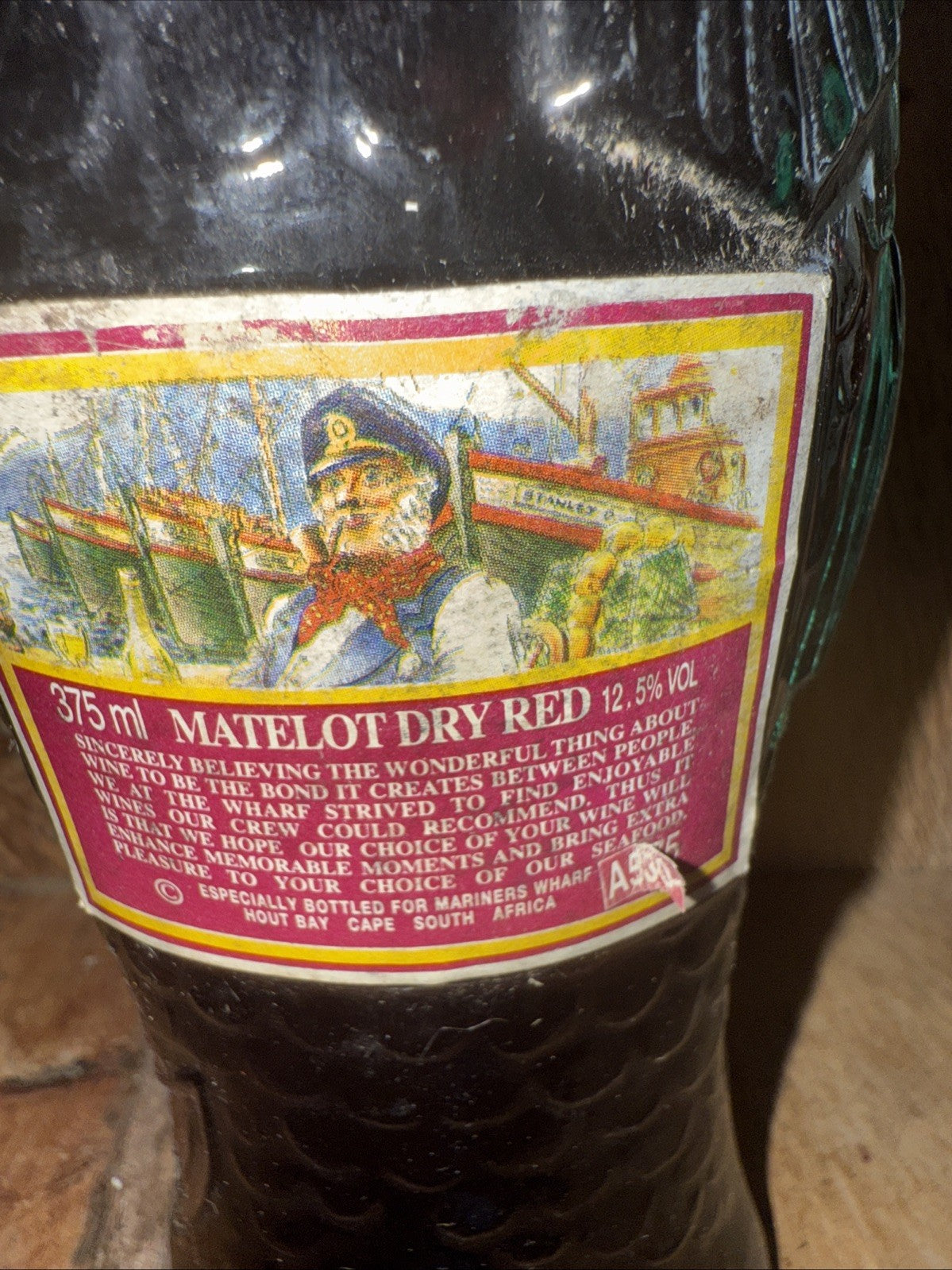 Novelty Wine In Fish Bottle Decanter 375ml South Africa Matelot Dry Red