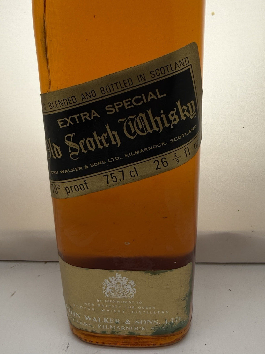 Johnnie Walker Black Label Extra Special, c.1960‑70s bottling, 70‑proof