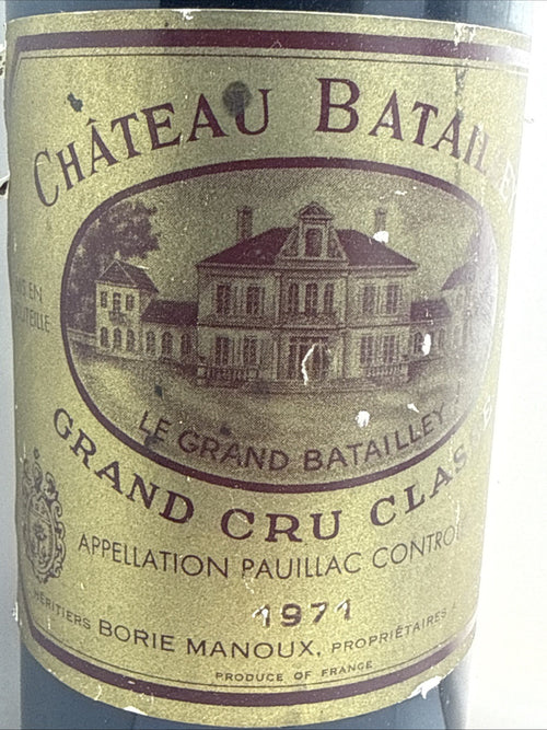 Château Haut-Batailley 1971 Pauillac Vintage Cellar Stored Good Level For Age!