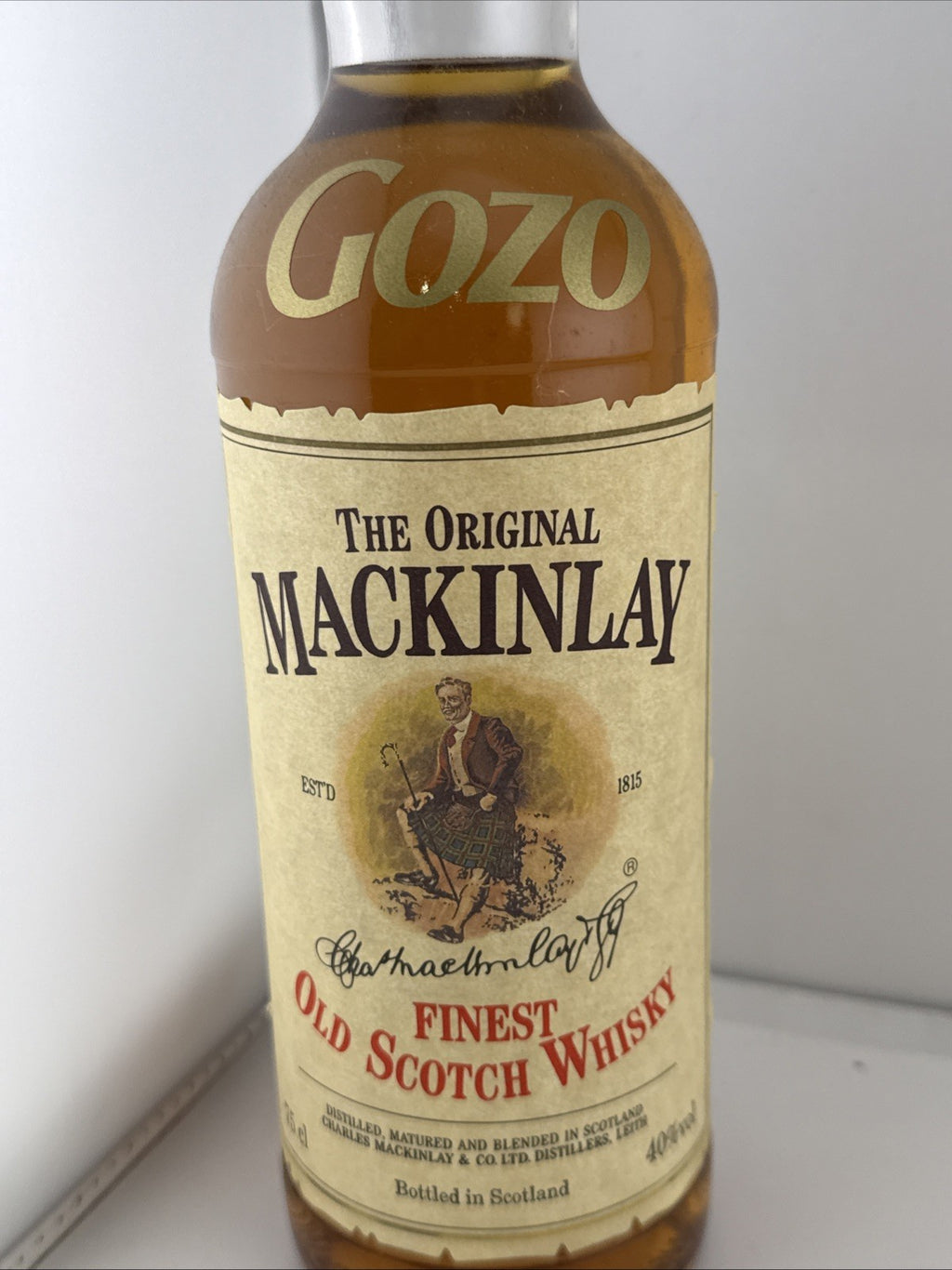 Mackinlay Old Finest Scotch Whisky Gozo Export 70cl Vintage Blend