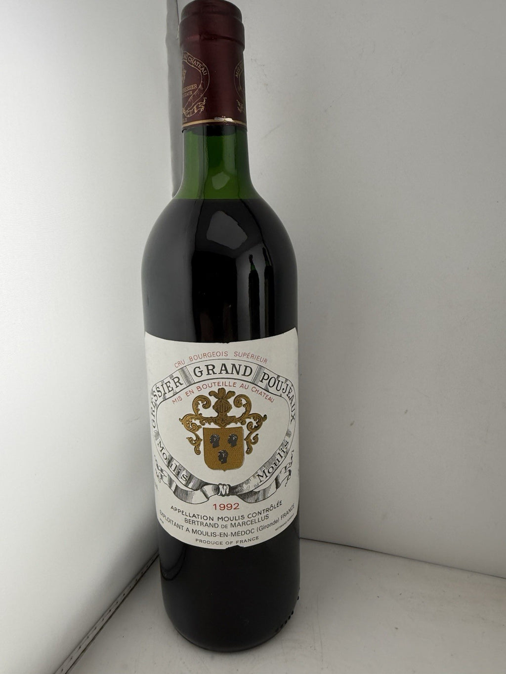 Château Gressier Grand Poujeaux 1992 Good Cellared Condition Owc