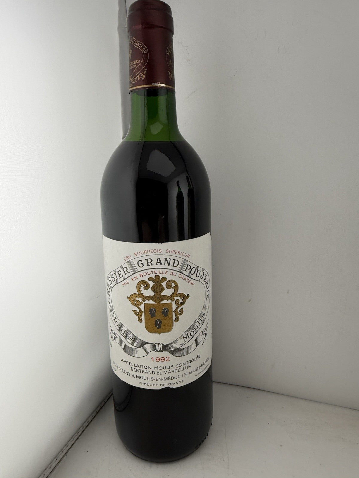 Château Gressier Grand Poujeaux 1992 Good Cellared Condition Owc
