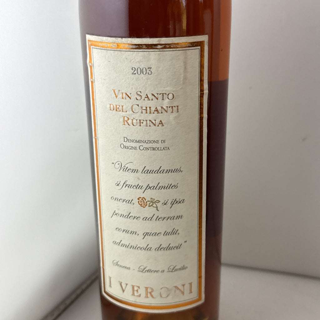 I Veroni Vin Santo del Chianti Rufina 2003 375ml Dessert Wine