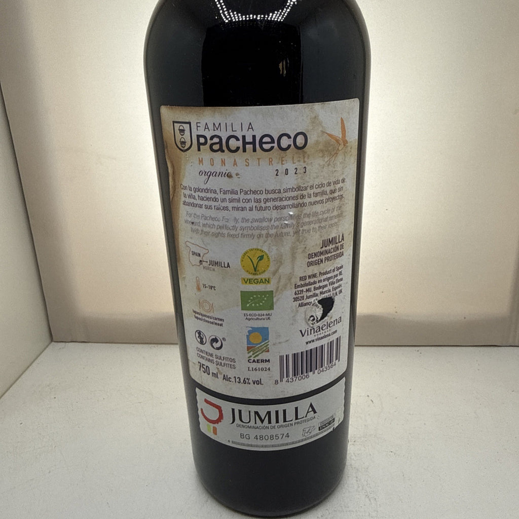 Familia Pacheco Monastrell Organic — Jumilla Spain — 75cl — Rich Red