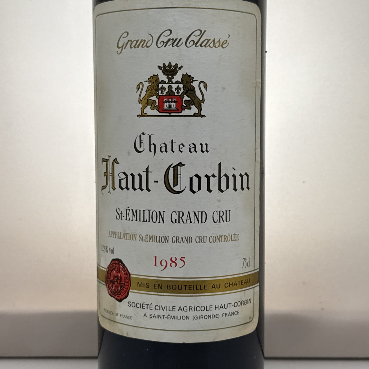 Château Haut-Corbin 1985 — Saint-Émilion Grand Cru Classé —