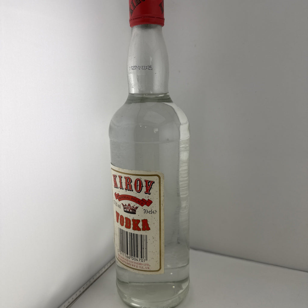 1990s Kirov Vodka 70cl 37.5% Halewood Vintners UK Bottle ( No Label)