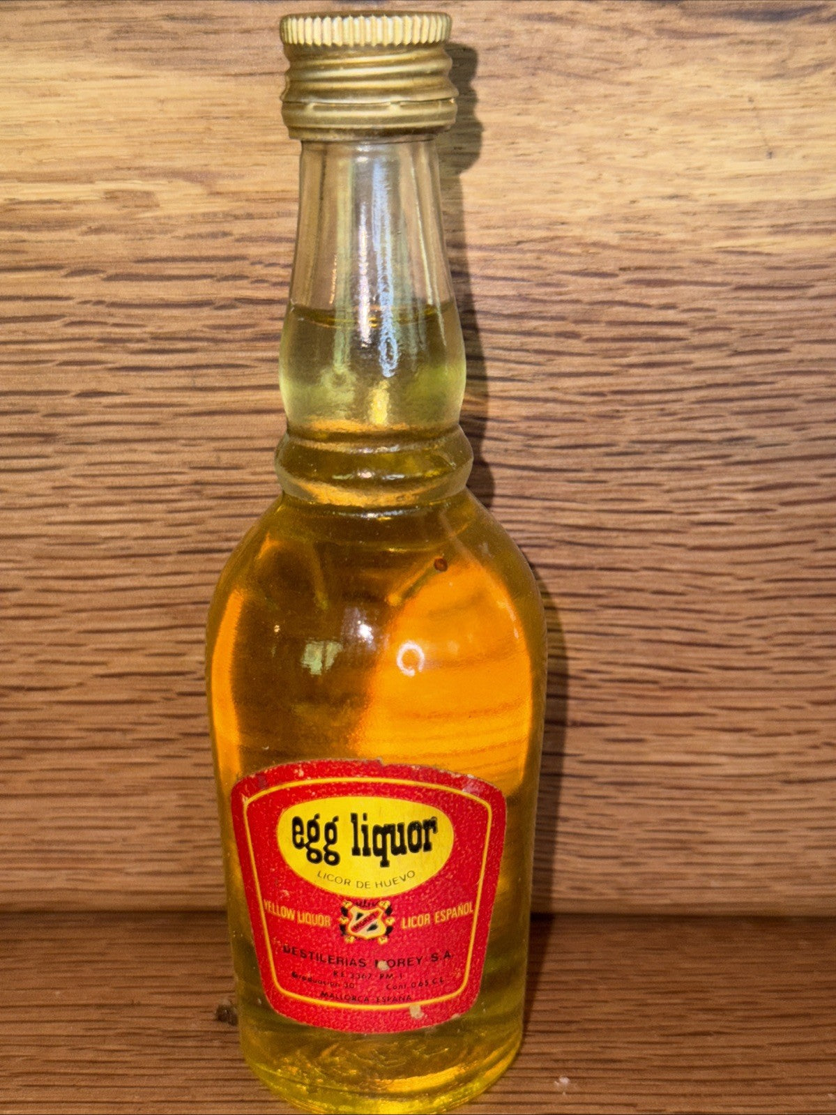 Egg Liqueur Morey Distillary Mallorca   Miniature 1950s/60s