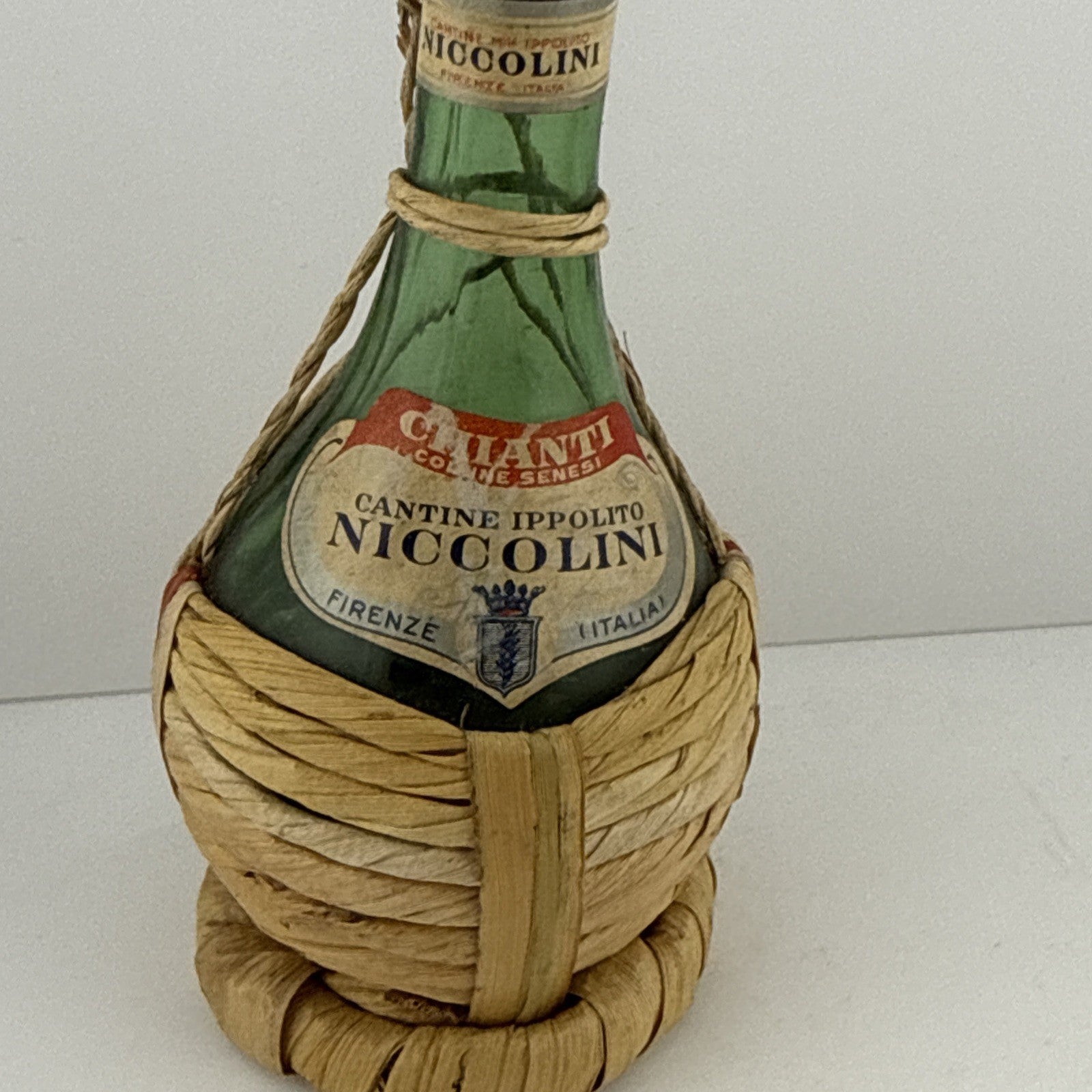 Cantine Ippolito Niccolini Chianti – wicker bottle (EMPTY miniature)