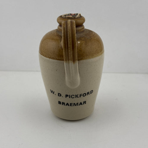 Vintage Braemar Stoneware Whisky Flagon W.D. Pickford Full Sealed